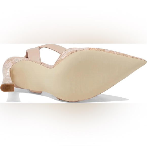 NWT Steve Madden pink floral lace ankle strap pumps - blush nude pink - Picture 3 of 6